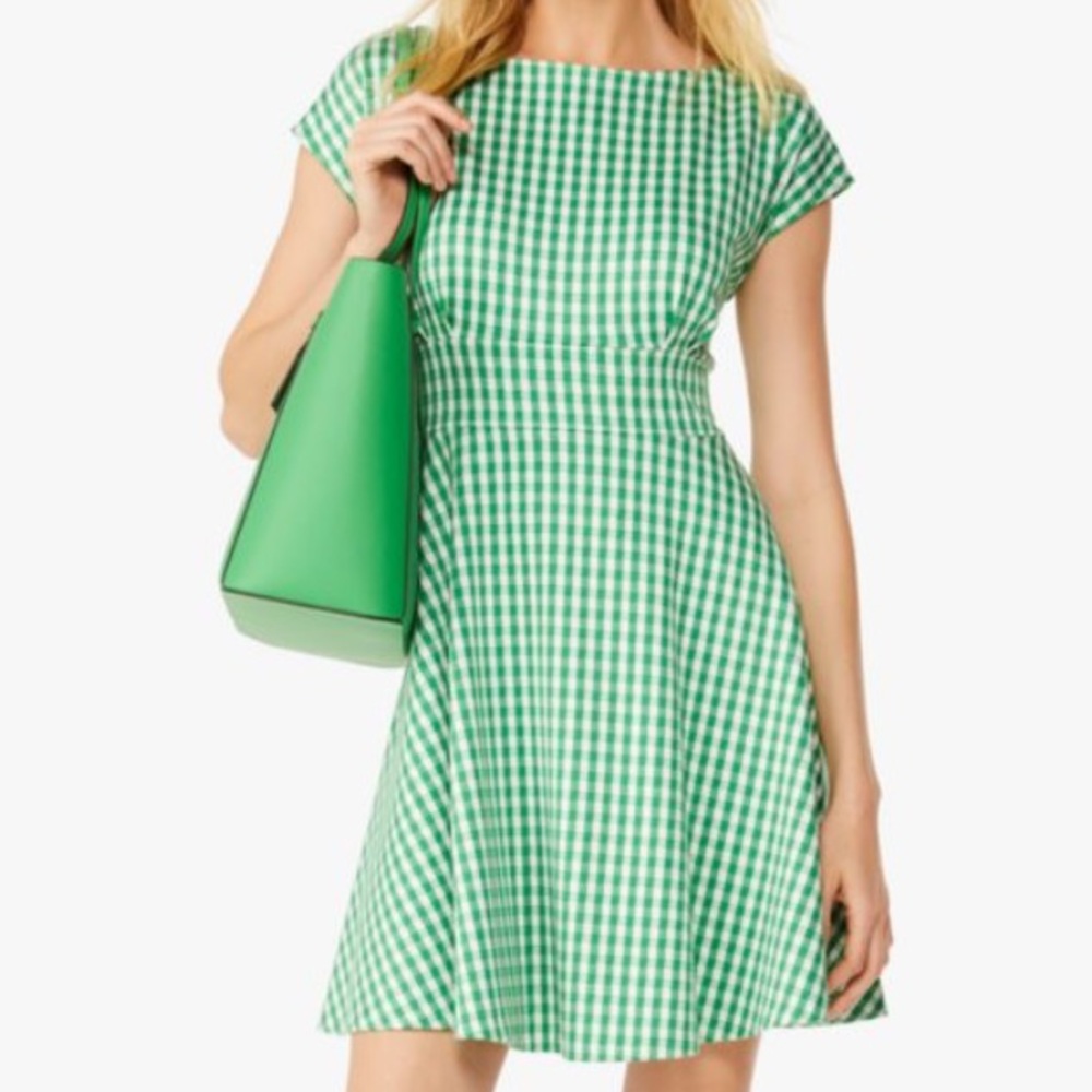 kate spade Jazzy Gingham Ponte Fiorella Dress Size Small